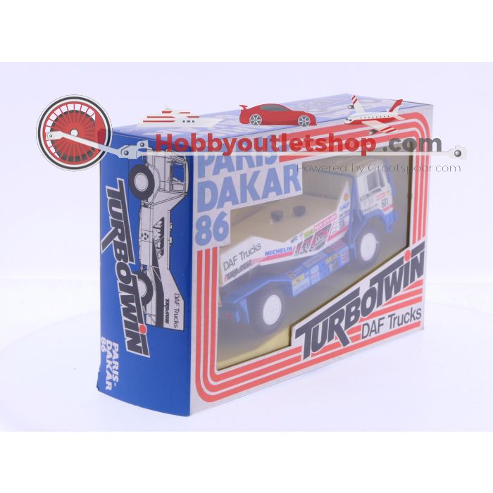 Schaal 1:50 Portegies truck models DAF Turbotwin II Parijs-Dakar 1986 Jan de Rooy #7007