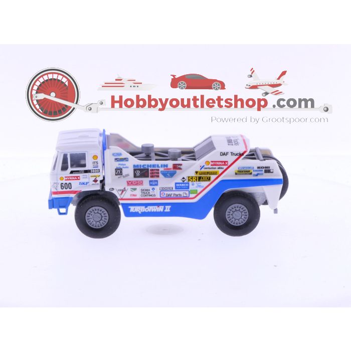 Schaal 1:50 Portegies truck models DAF Turbotwin II Parijs-Dakar 1987 Jan de Rooy 600. #7005