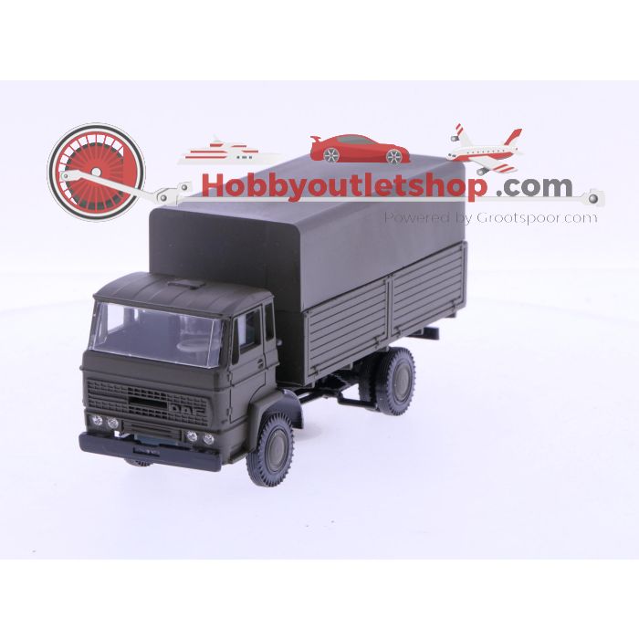 Schaal 1:50 Lion Car Nr.68 Daf 2800 Vrachtauto met kantel-cabine en gesloten laadbak. #7010