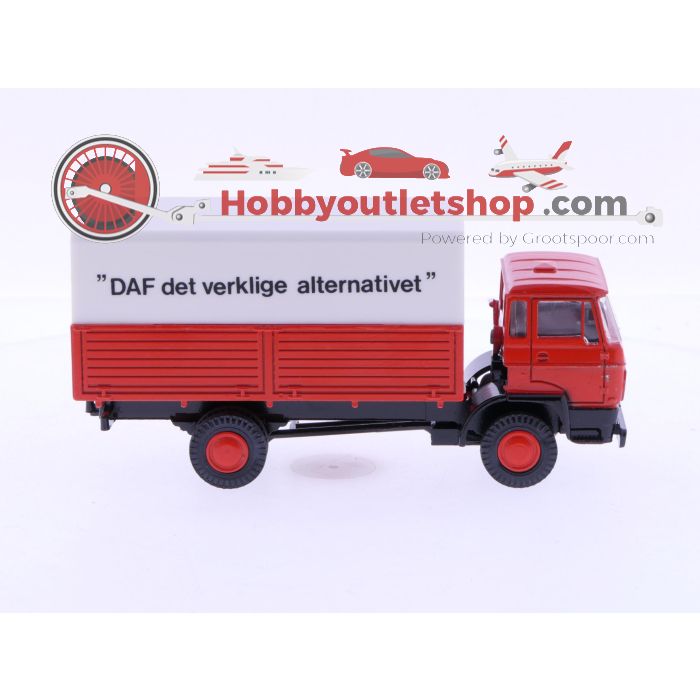 Schaal 1:50 Lion Car Nr.43 DAF 2300 Vrachtauto met gesloten laadbak. #7011