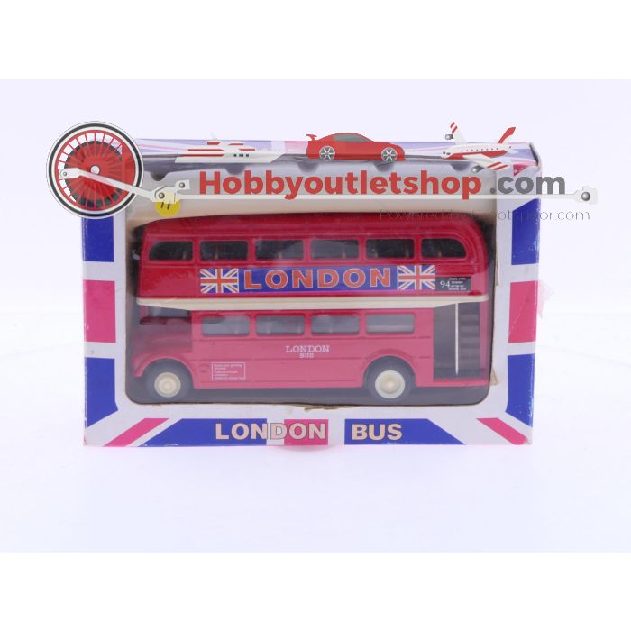 Schaal 1:64 FISA London Routemaster Red Double Decker Bus #7022