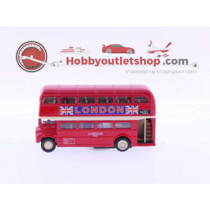 Schaal 1:64 FISA London Routemaster Red Double Decker Bus #7022