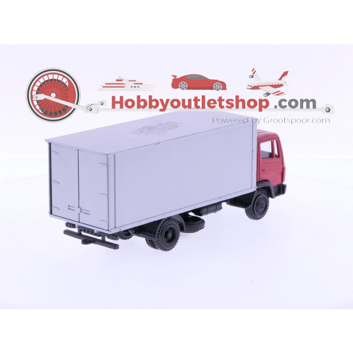 Schaal 1:50 NZG 250 mercedes 709-1114 Ecoliner bakwagen met rode cabine #7024