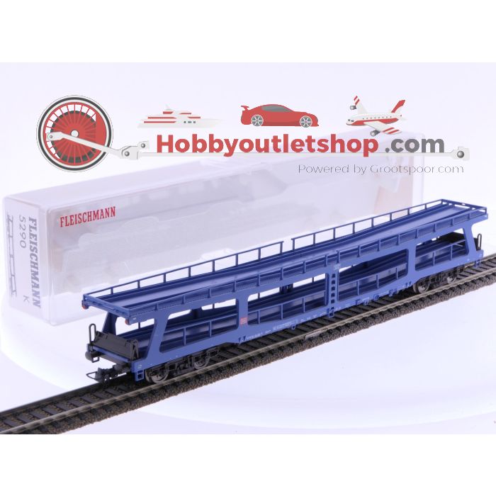 Schaal H0 Fleischmann 5290 autotransportwagen type DDm 915 van de DB #6608