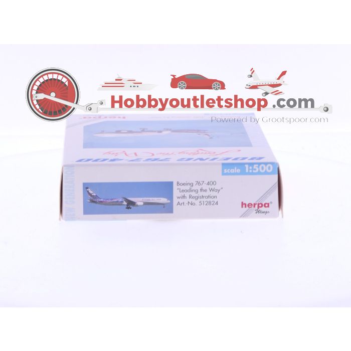 Schaal 1:500 Herpa 512824 Boeing Company Boeing 767-400 "Leading The Way" Reg.Nr. N76400 #7051 - sku: 20241115041310 - Gebruikt - Nieuwstaat - Afbeelding 4