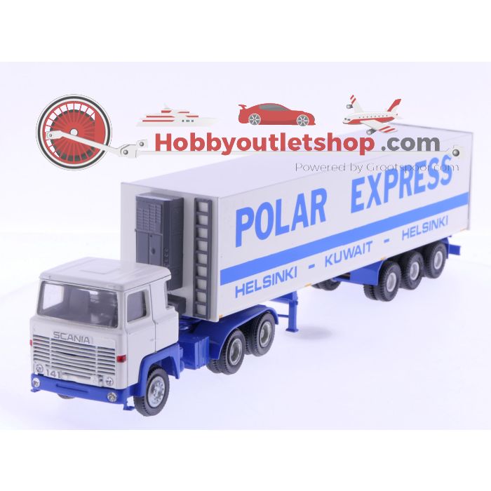 Schaal 1:48/50 Polar Express ,samengesteld custom model (Code 3) van een aangepaste Nacoral trekker en een Smith-Models bouwkit als oplegger. #4077
