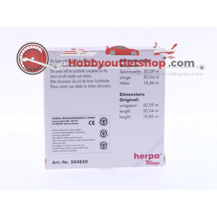 Schaal 1:500 Herpa 504850 Royal Jordanian Lockheed Tristar Reg.Nr. GR #7068 - sku: 20241121015216 - Gebruikt - Nieuwstaat - Afbeelding 3