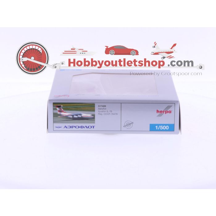 Schaal 1:500 Herpa 517409 Aeroflot Ilyushin IL-76 Reg.Nr. RA-76479 #7091 - sku: 20241122032047 - Gebruikt - Nieuwstaat - Afbeelding 4