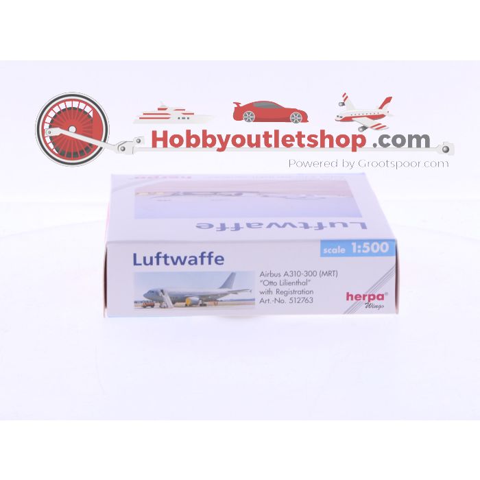 Schaal 1:500 Herpa 512763 Luftwaffe Airbus A310-300 (MRT) Otto Lilienthal Reg.Nr. 10+24 #7094 - sku: 20241122035053 - Gebraucht - Neuer Zustand - Bild 4