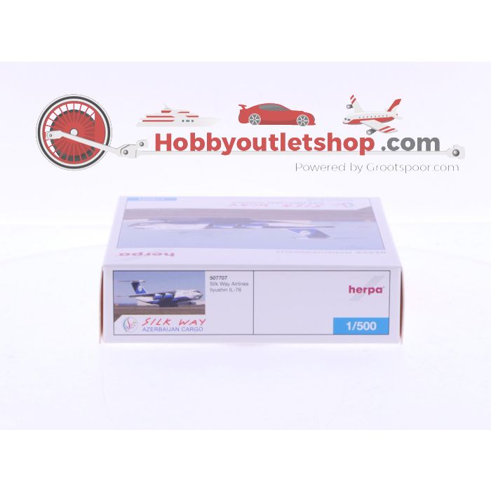 Schaal 1:500 Herpa 507707 Silk Way Azerbaijan Cargo Ilyushin IL-76 Reg.Nr. 4K-AZ41 #7095 - sku: 20241122041008 - Gebruikt - Nieuwstaat - Afbeelding 4