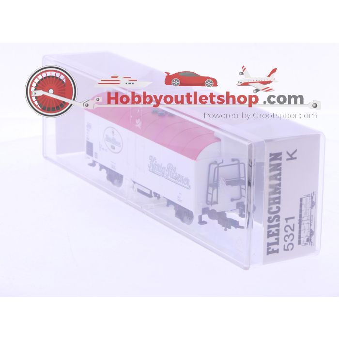 Schaal H0 Fleischmann 5321K, 5327 en 5342K set van 3 gesloten goederenwagens van de DB #6639