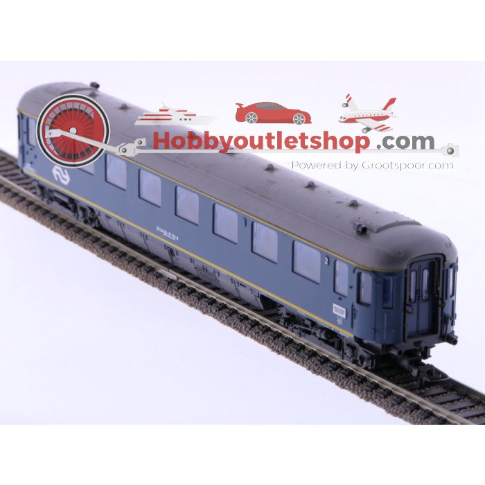 Schaal H0 Roco 4218A.1 en 4218C.1 set van 2 personenrijtuigen Plan D 1e en 2e kl. van de NS #6648