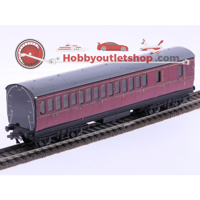 Schaal 00/H0 Hornby Dublo 4021, 4022, 4047 en 4048 personenrijtuigen set 4 st. van de BR #6663