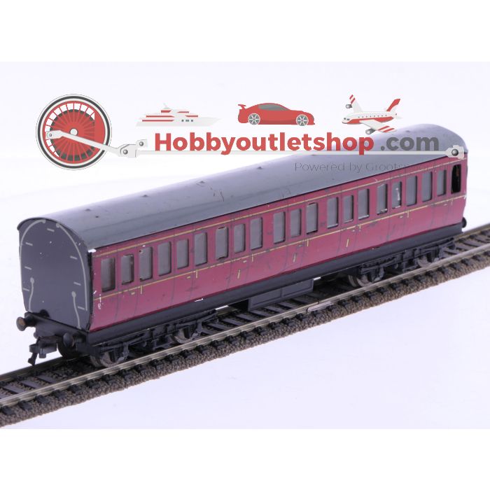 Schaal 00/H0 Hornby Dublo 4021, 4022, 4047 en 4048 personenrijtuigen set 4 st. van de BR #6663