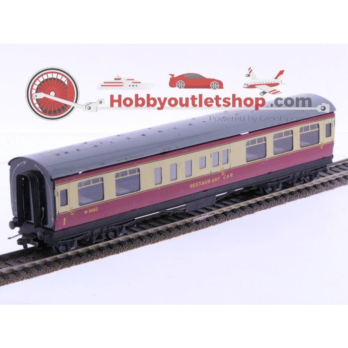 Schaal 00/H0 Hornby Dublo 4021, 4022, 4047 en 4048 personenrijtuigen set 4 st. van de BR #6663