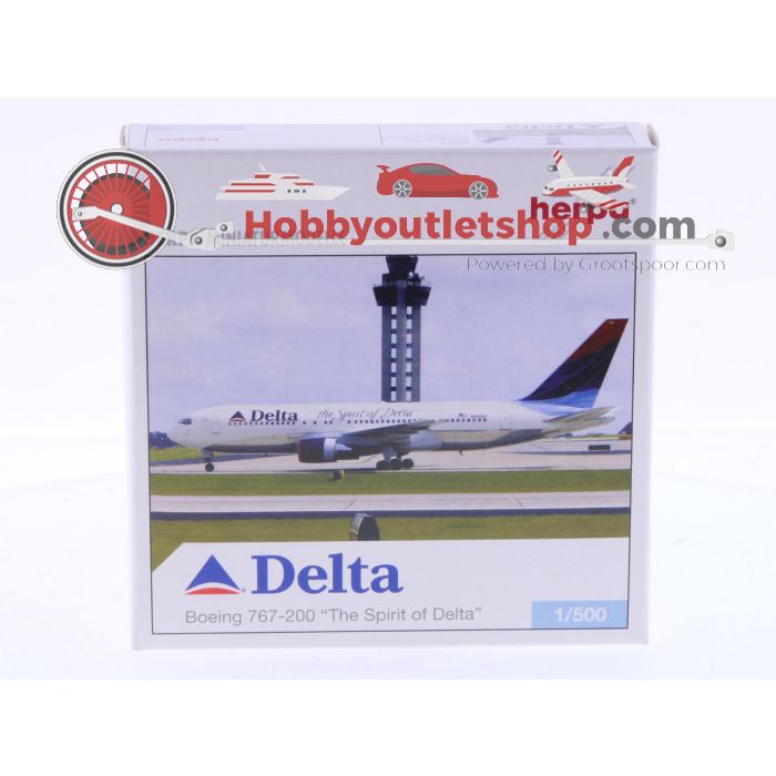 Schaal 1:500 Herpa 504423 Delta Air Lines Boeing 767-200 