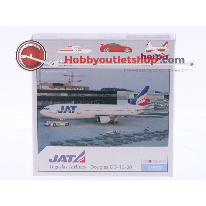 Schaal 1:500 Herpa 500296 JAT Yugoslav Airlines Douglas DC-10-30 Reg. YU-AMB #7106
