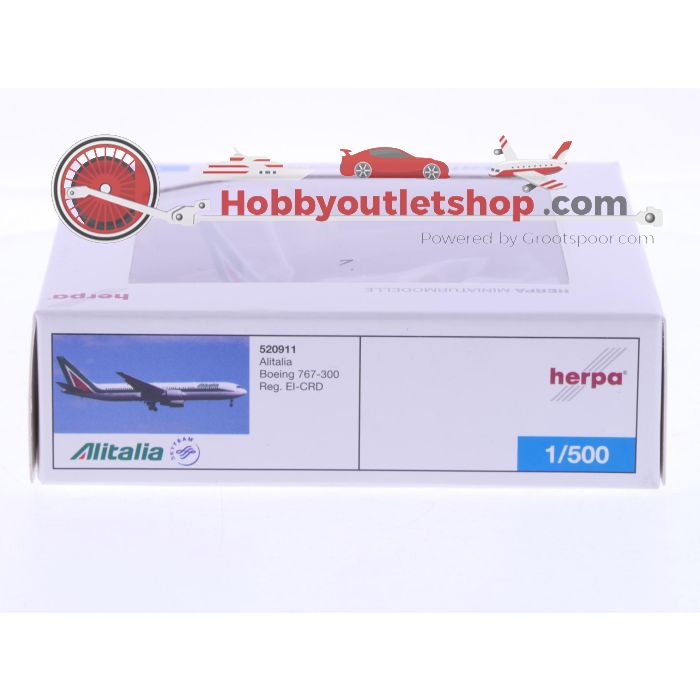 Schaal 1:500 Herpa 520911 Alitalia Boeing 767-300 Reg. EI-CRD #7112 - sku: 20241213025545 - Gebruikt - Nieuwstaat - Afbeelding 4