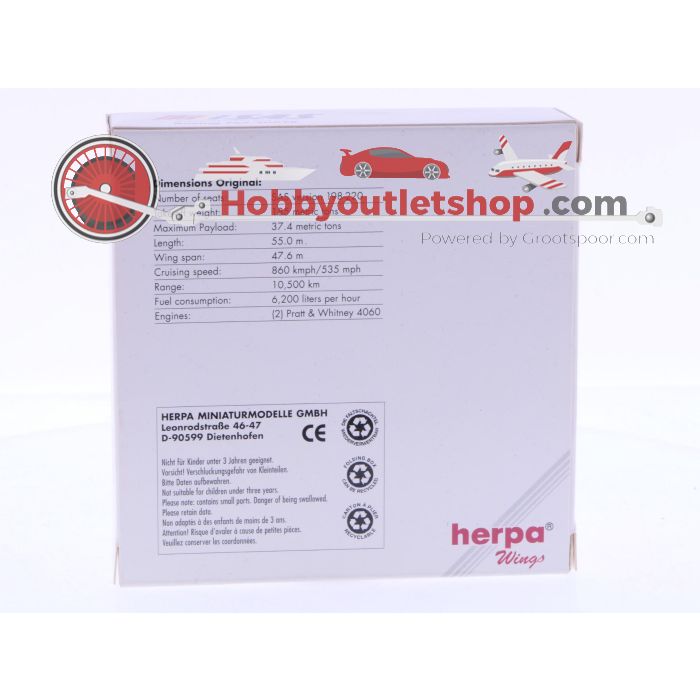 Schaal 1:500 Herpa 502719 SAS - Scadinavian Airlines Boeing 767-300ER Reg. SE-DOC #7116