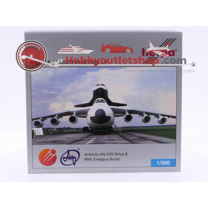 Schaal 1:500 Herpa 518895 Antonov AN-225 Mriya & Buran Orbiter Reg. CCCP-82060 #7118