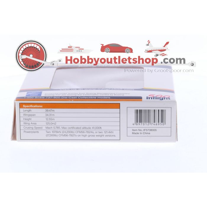 Schaal 1:500 Inflight 500 IF5738005 ATA Boeing 737-800 Reg. N319TZ #7126