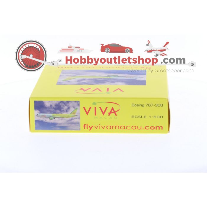 Schaal 1:500 NetModels NM767VIVA VIVA Macau Boeing 767-300 Reg. GR #7127