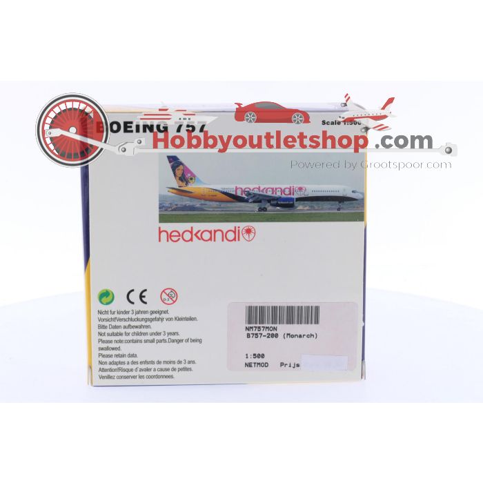Schaal 1:500 NetModels NM757MON Monarch Boeing 757-200 