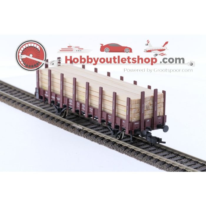 Schaal H0 Fleischmann 520953 driedelige set van Pruisische rongenwagens, type R 02 van de K.P.E.V., M.F.F.E. en GOE #6701