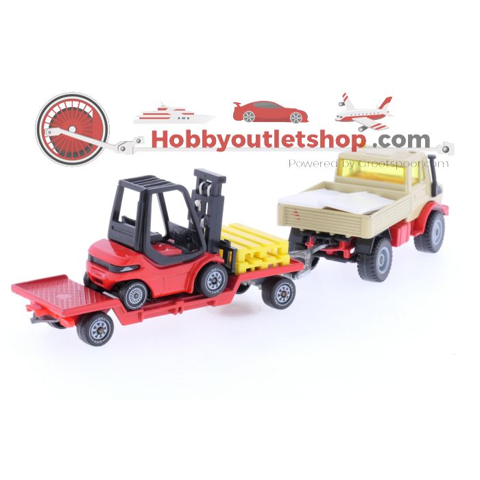 Schaal 1:55 Siku 2522 Unimog U 1500 met heftruck #6714 - sku: 20250116095540 - Gebruikt - Zeer goede staat - Afbeelding 3