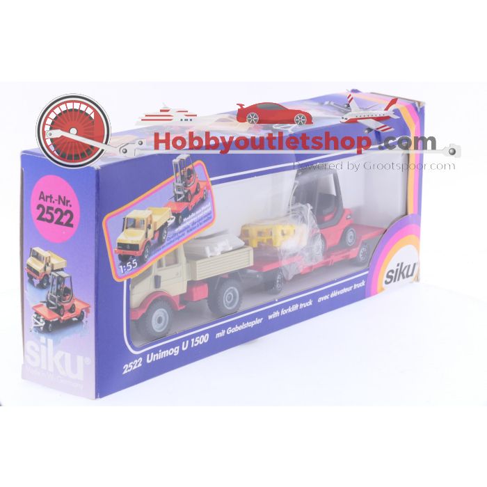 Schaal 1:55 Siku 2522 Unimog U 1500 met heftruck #6714 - sku: 20250116095540 - Gebruikt - Zeer goede staat - Afbeelding 6