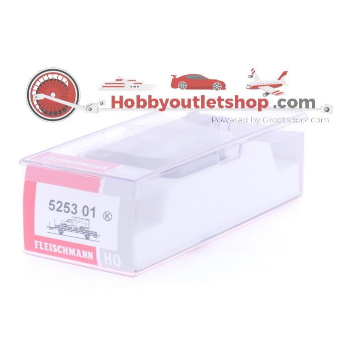 Schaal H0 Fleischmann 5253 01k Lageboordwagen met postwagen van de DB #6726 - sku: 20250116040511 - Gebruikt - Nieuwstaat - Afbeelding 3