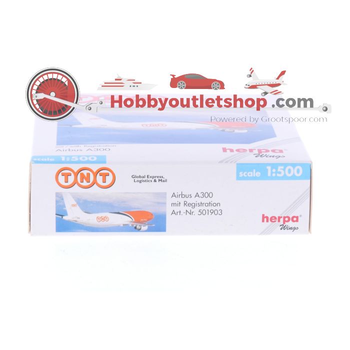 Schaal 1:500 Herpa 501903 TNT Airbus A300 Reg. G-CEXI #7160