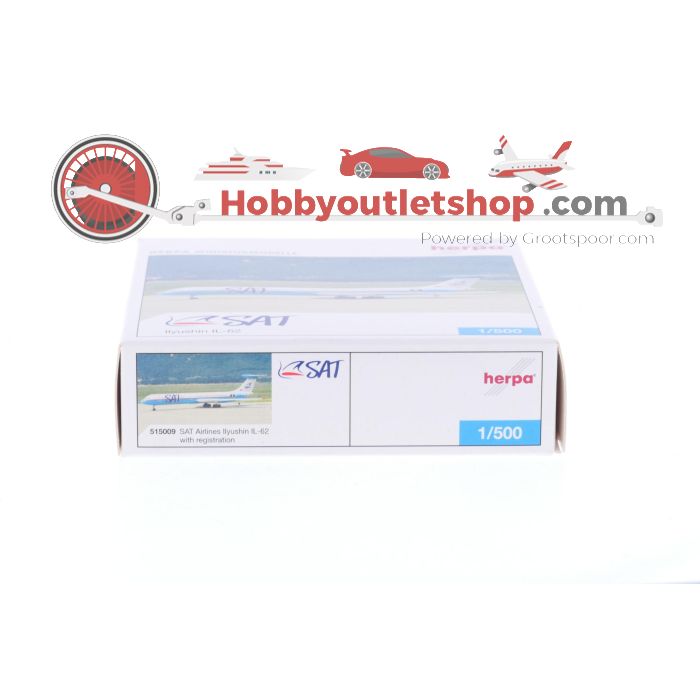 Schaal 1:500 Herpa 515009 SAT Airlines Ilyushin IL-62 Reg. RA-86566 #7174 - sku: 20250121104555 - Gebruikt - Nieuwstaat - Afbeelding 2