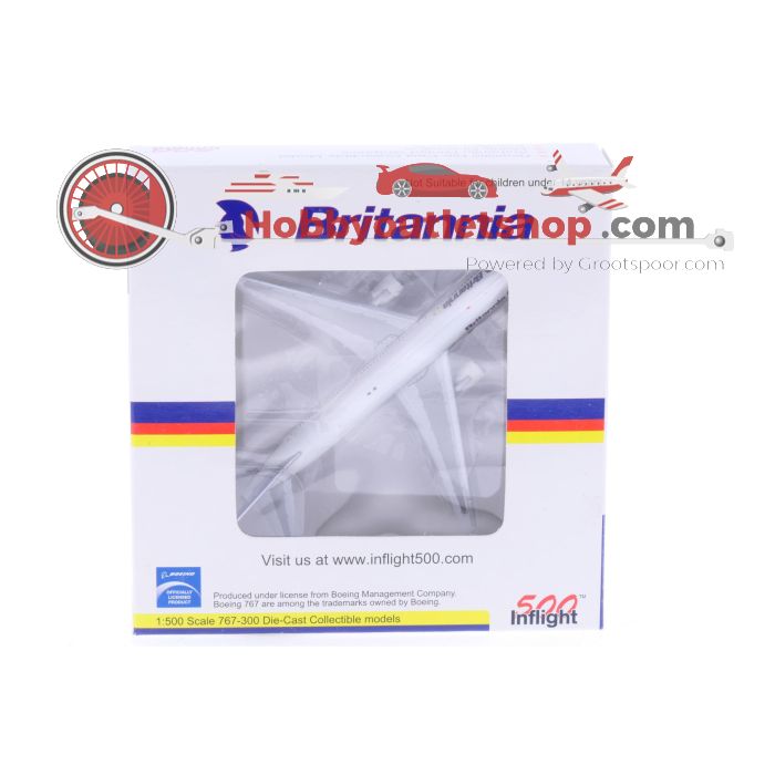 Schaal 1:500 Inflight 500 IF5763009 Britannia Airways Boeing 767-300 Reg. G-OBYB #7185