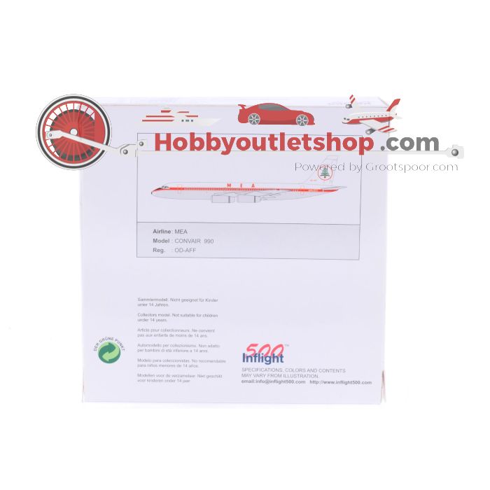 Schaal 1:500 Inflight 500 IF5990008 MEA Convair 990 Reg. OD-AFF #7195 - sku: 20250122082716 - Gebruikt - Nieuwstaat - Afbeelding 3