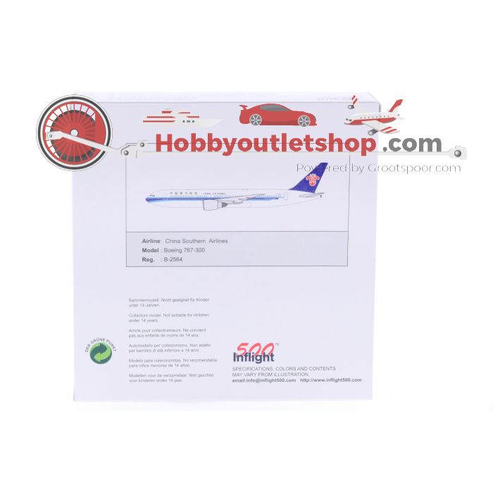 Schaal 1:500 Inflight 500 IF5763010 China Southern Airlines Boeing 767-300 Reg. B-2564 #7196