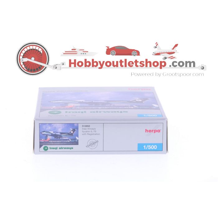 Schaal 1:500 Herpa 513852 Iraqi Airways Ilyushin IL-76 Reg. YI-ANI #7201 - sku: 20250122011300 - Gebruikt - Nieuwstaat - Afbeelding 2