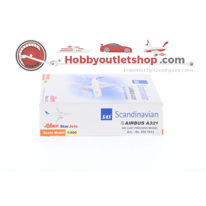 Schaal 1:500 Schuco Star Jet 355 7612 SAS - Scandinavian Airlines Airbus A321 Reg. SE-REI #7207