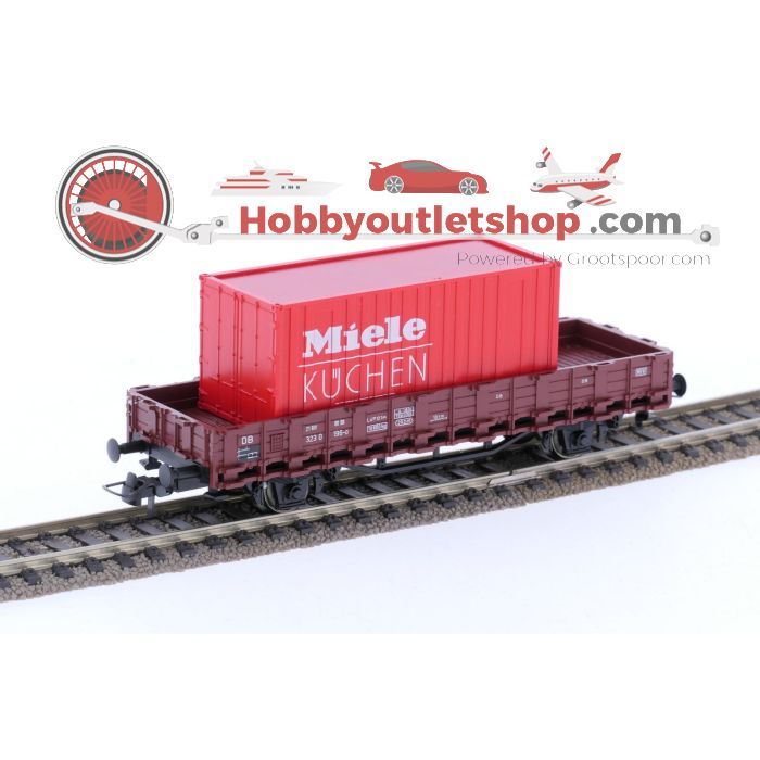 Schaal H0 Roco 46031 rongenwagen met Miele container van de DB #6738