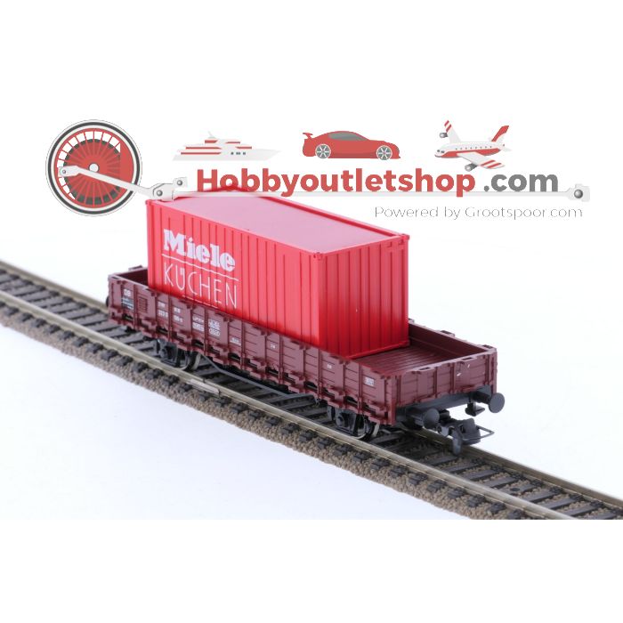 Schaal H0 Roco 46031 rongenwagen met Miele container van de DB #6738