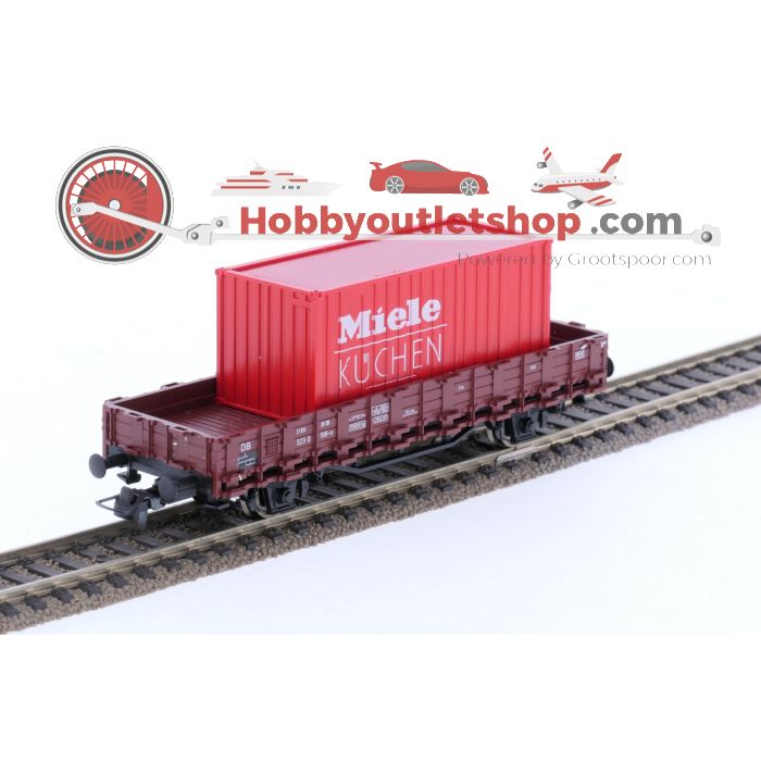 Schaal H0 Roco 46031 rongenwagen met Miele container van de DB #6738