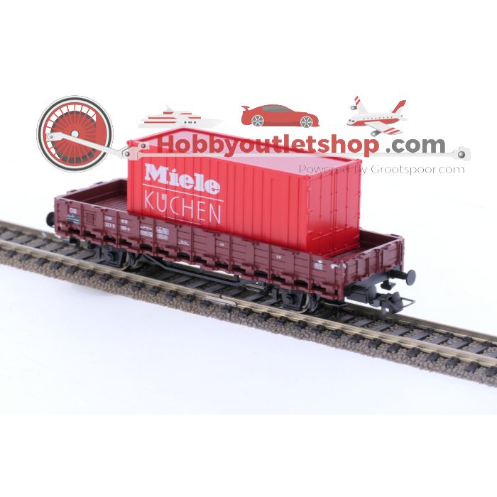Schaal H0 Roco 46031 rongenwagen met Miele container van de DB #6738