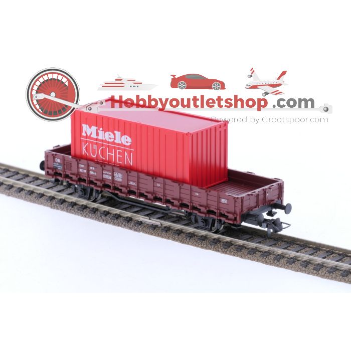 Schaal H0 Roco 46031 rongenwagen met Miele container van de DB #6738