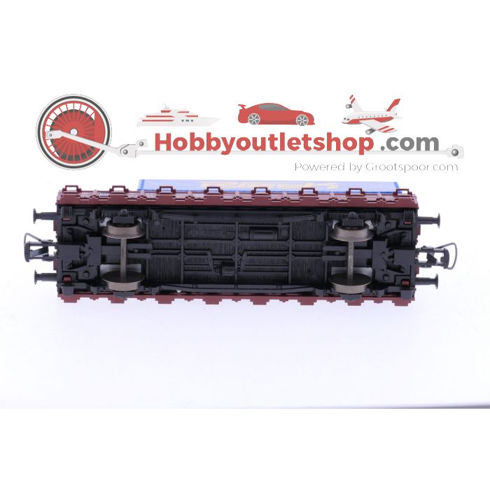 Schaal H0 Roco 46031 rongenwagen met Rieck container AC van de DB #6739