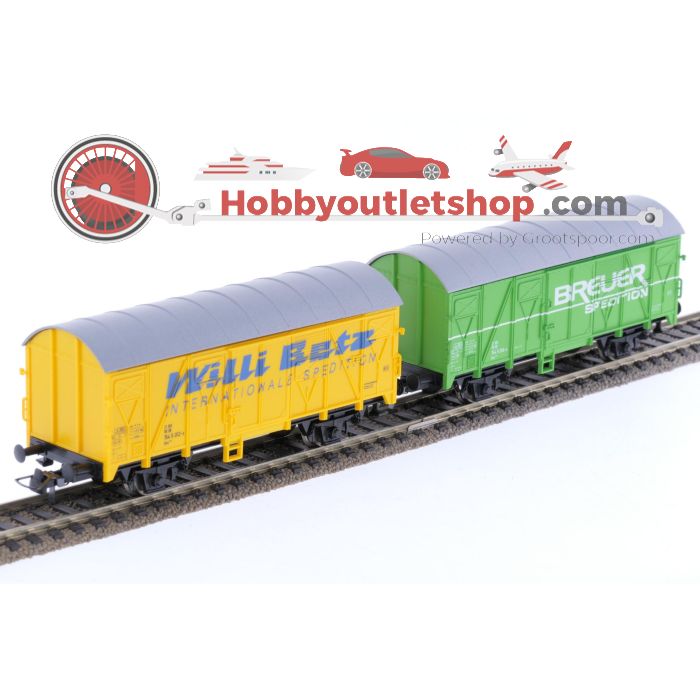 Schaal H0 Roco 46014 set van 2 gesloten goederenwagen van de DB #6745