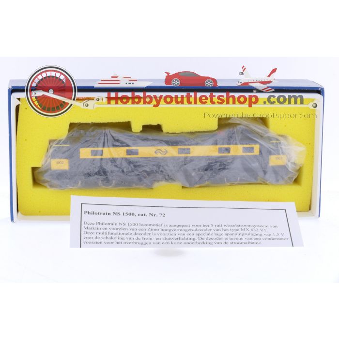 Schaal H0 Philotrain nr.72 elektrische locomotief 1500 BR EM-2 van de NS. Digitaal #P259 - sku: 20250128084202 - Gebruikt - Nieuwstaat - Afbeelding 7