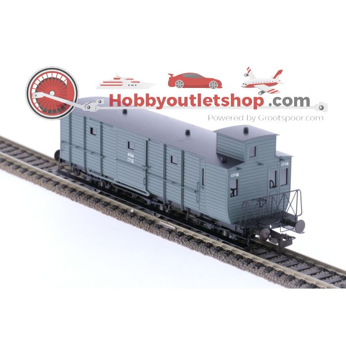 Schaal H0 Philotrain 34A R bagagewagen HSM 1716 van de NS #P262