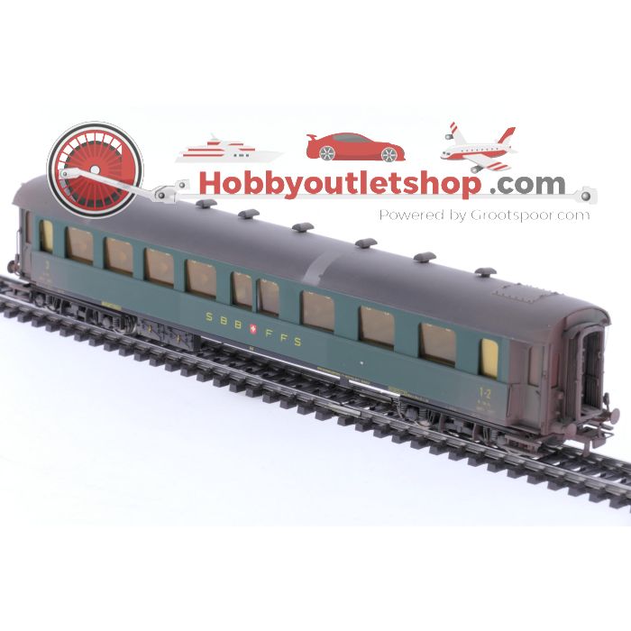 Schaal H0 Metropolitan 7021 personenrijtuig ABC4 1807 1-2e kl. en 3e kl. van de SBB #6753