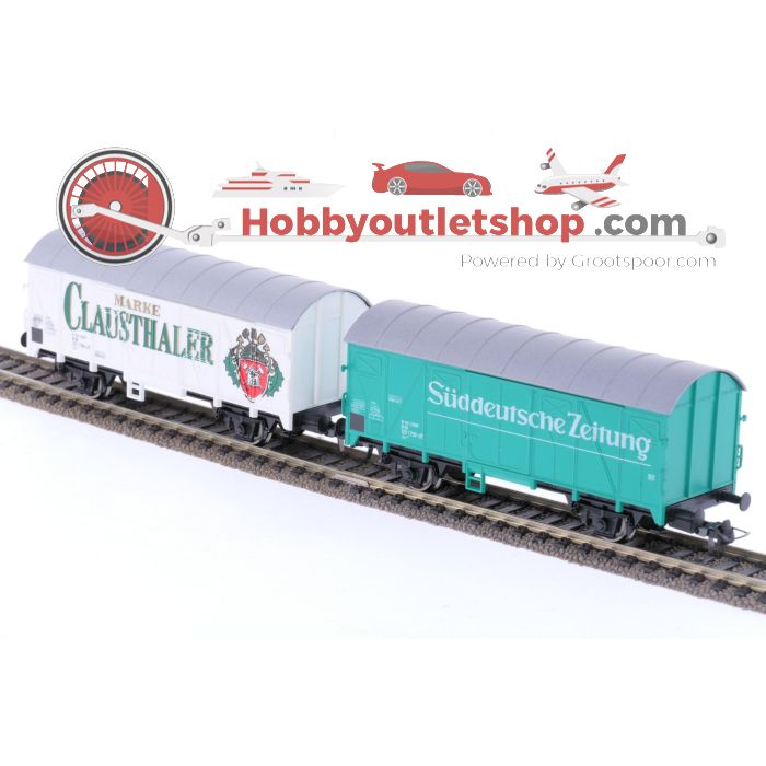 Schaal H0 Roco 48057 en 48096 set van 2 goederen wagens van de DB #6761