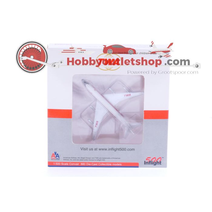 Schaal 1:500 Inflight 500 IF5880002 TWA - Trans World Airlines Convair 880 Reg. N806TW #7225